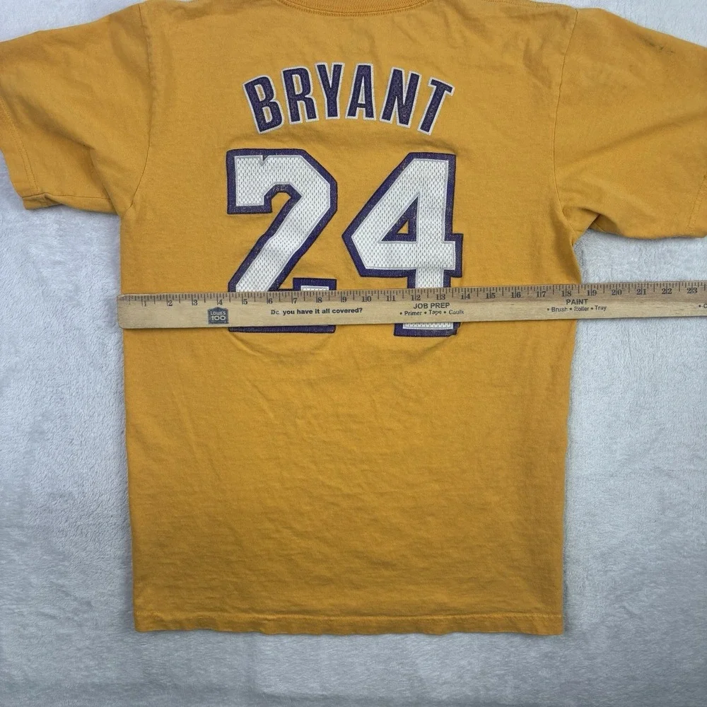 Adidas Los Angeles Lakers Kobe Bryant Gold Short Sleeve Jersey Shirt Men's Med